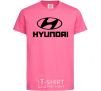 Детская футболка Hyundai logo Ярко-розовый фото