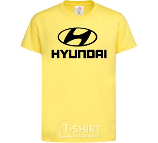Kids T-shirt Hyundai logo cornsilk фото