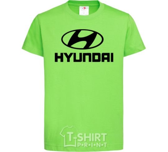 Kids T-shirt Hyundai logo orchid-green фото
