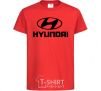 Kids T-shirt Hyundai logo red фото