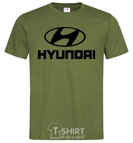 Men's T-Shirt Hyundai logo millennial-khaki фото