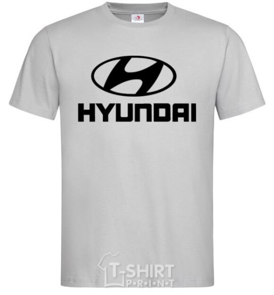 Men's T-Shirt Hyundai logo grey фото