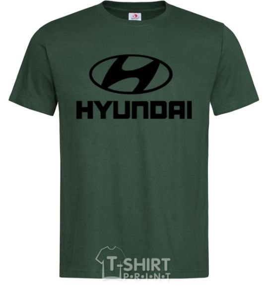 Men's T-Shirt Hyundai logo bottle-green фото