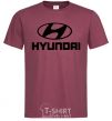 Men's T-Shirt Hyundai logo burgundy фото