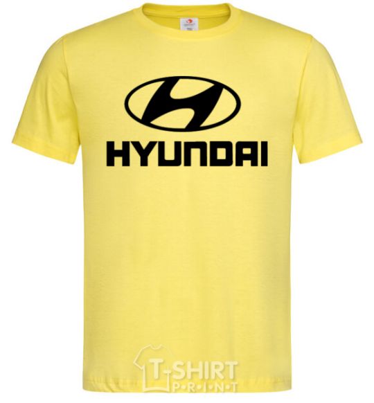 Men's T-Shirt Hyundai logo cornsilk фото