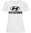 Women's T-shirt Hyundai logo White фото