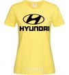 Women's T-shirt Hyundai logo cornsilk фото