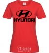 Women's T-shirt Hyundai logo red фото