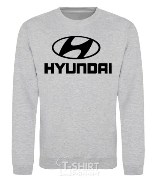 Свитшот Hyundai logo Серый меланж фото