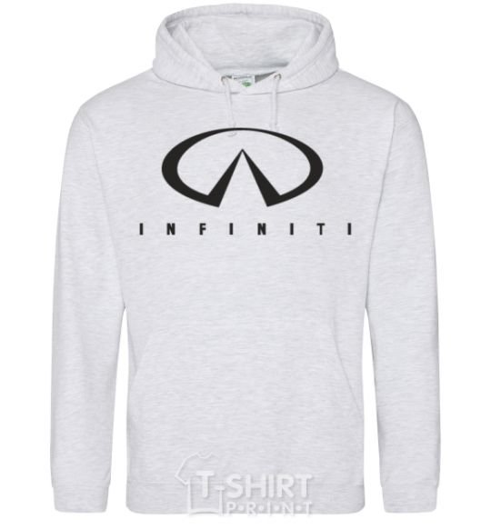 Мужская толстовка (худи) Infiniti Logo Серый меланж фото