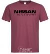 Men's T-Shirt Nissan motor company burgundy фото