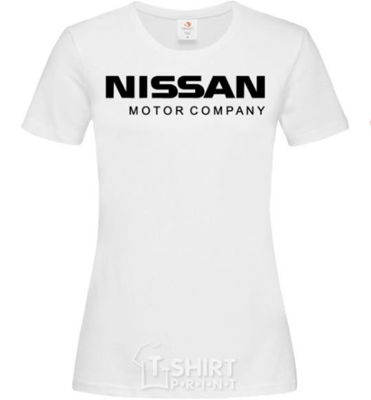 Women's T-shirt Nissan motor company White фото