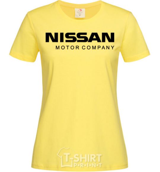 Women's T-shirt Nissan motor company cornsilk фото