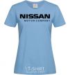 Women's T-shirt Nissan motor company sky-blue фото