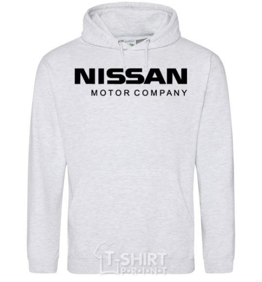 Men`s hoodie Nissan motor company sport-grey фото