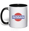 Mug with a colored handle Nissan pepsi black фото