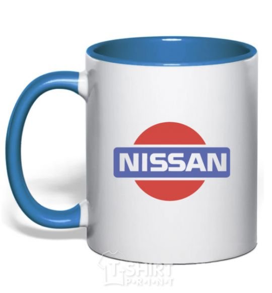 Mug with a colored handle Nissan pepsi royal-blue фото