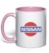 Mug with a colored handle Nissan pepsi light-pink фото