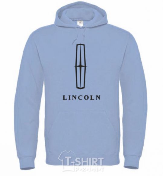 Мужская толстовка (худи) Logo Lincoln Голубой фото
