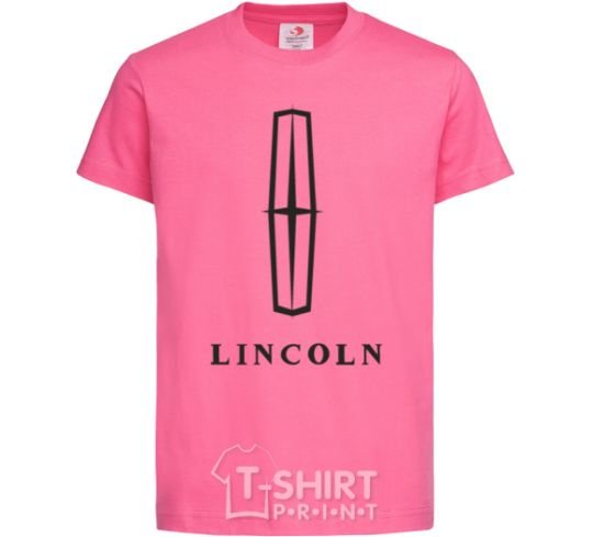 Детская футболка Logo Lincoln Ярко-розовый фото