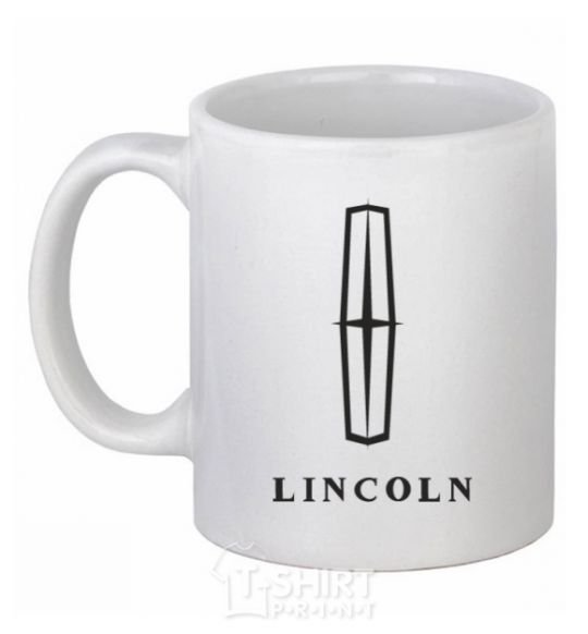 Ceramic mug Logo Lincoln White фото