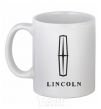 Ceramic mug Logo Lincoln White фото