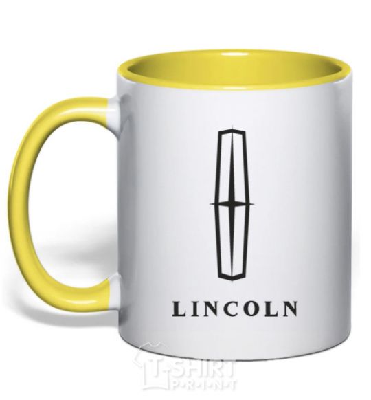 Чашка с цветной ручкой Logo Lincoln Солнечно желтый фото