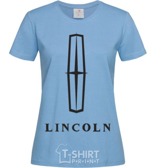 Women's T-shirt Logo Lincoln sky-blue фото