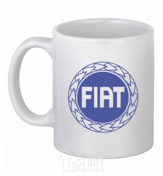 Ceramic mug Logo Fiat White фото