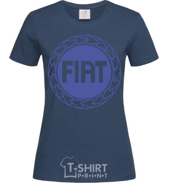 Женская футболка Logo Fiat Темно-синий фото