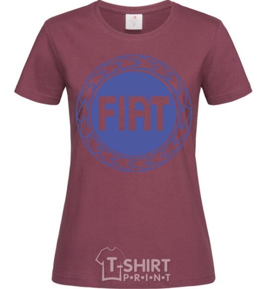 Women's T-shirt Logo Fiat burgundy фото