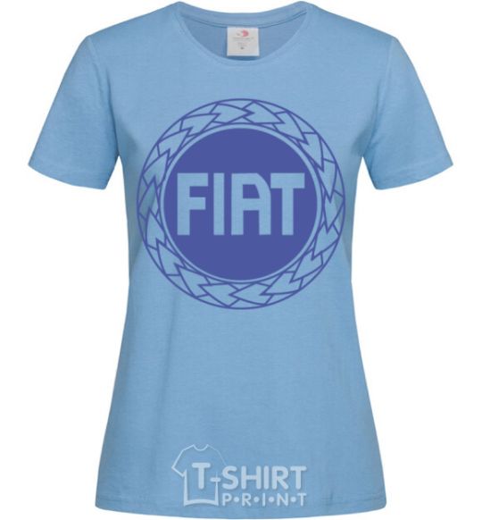 Женская футболка Logo Fiat Голубой фото