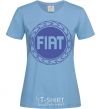 Women's T-shirt Logo Fiat sky-blue фото