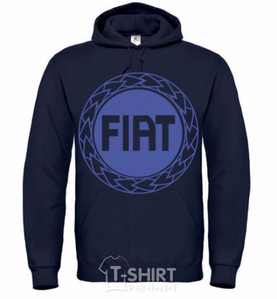 Мужская толстовка (худи) Logo Fiat Темно-синий фото