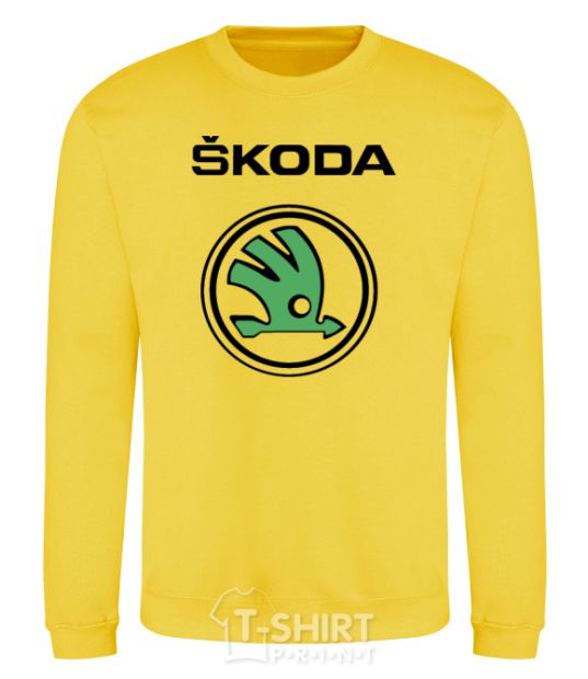 Sweatshirt Logo skoda yellow фото