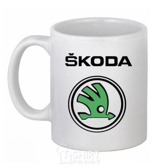 Чашка керамическая Logo skoda Белый фото