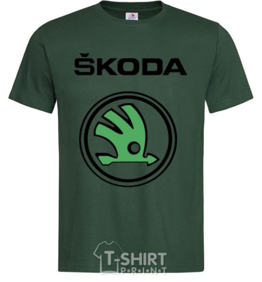 Men's T-Shirt Logo skoda bottle-green фото