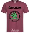 Men's T-Shirt Logo skoda burgundy фото