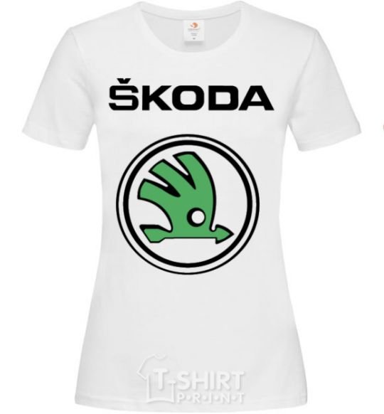 Женская футболка Logo skoda Белый фото