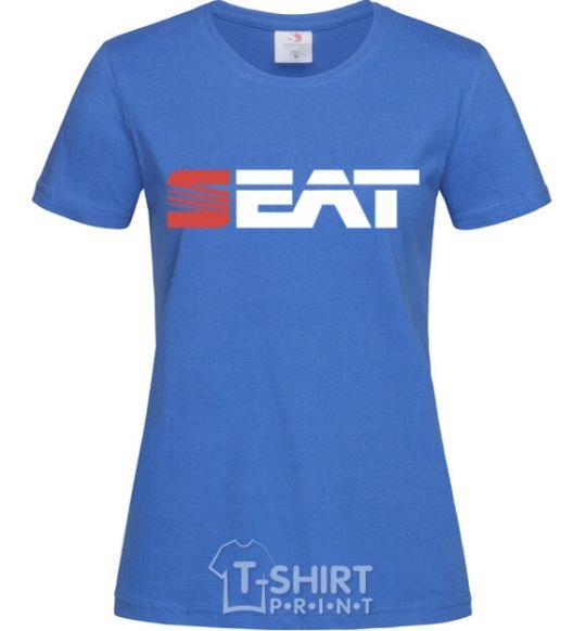 Women's T-shirt Seat logo royal-blue фото