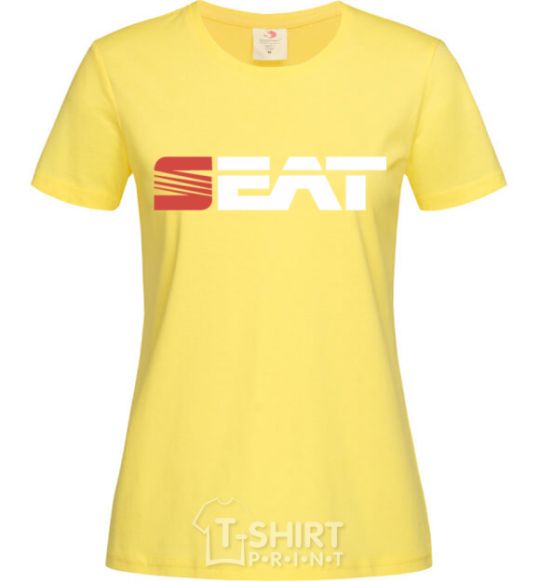 Women's T-shirt Seat logo cornsilk фото