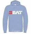 Men`s hoodie Seat logo sky-blue фото