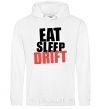 Men`s hoodie Eat sleep drift White фото