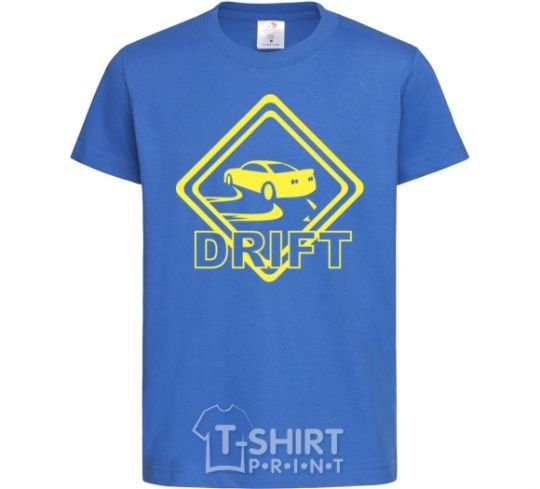 Kids T-shirt Drift sign royal-blue фото