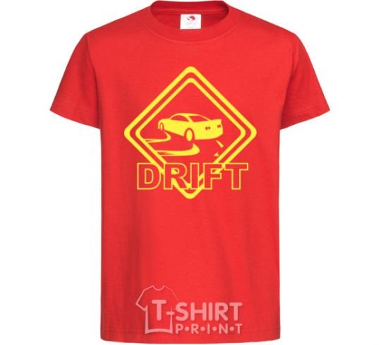 Kids T-shirt Drift sign red фото