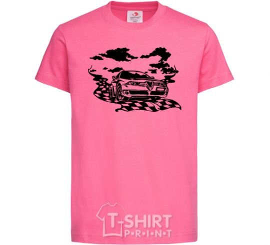 Детская футболка Alfa romeo car Ярко-розовый фото