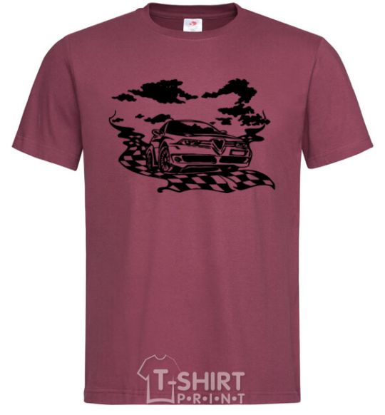 Men's T-Shirt Alfa romeo car burgundy фото