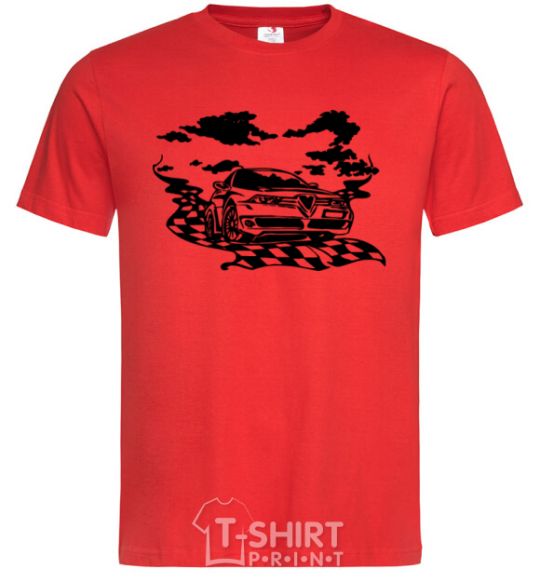 Men's T-Shirt Alfa romeo car red фото