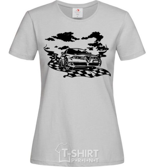 Women's T-shirt Alfa romeo car grey фото