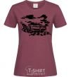 Women's T-shirt Alfa romeo car burgundy фото